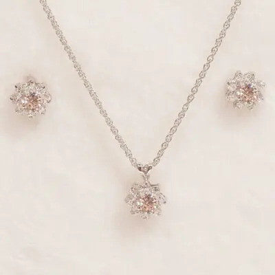 Tiffany Floral Light Rose Jewel Set