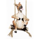 Fawn Figurine - Happy Fawn on a swing