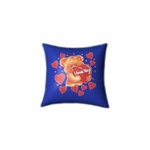 I love You Teddy with Red Hearts Glow In The Dark Pillow
