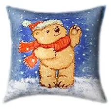 Santa Teddy Glow In The Dark Pillow