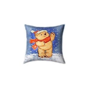 Santa Teddy Glow In The Dark Pillow