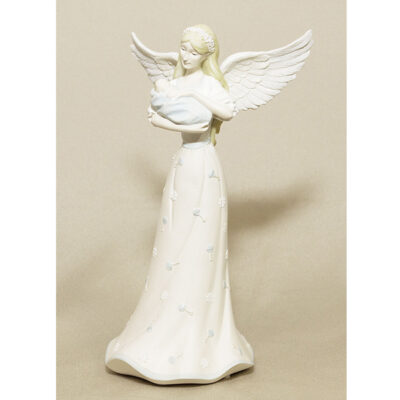 Angel Holding Baby Boy Figurine