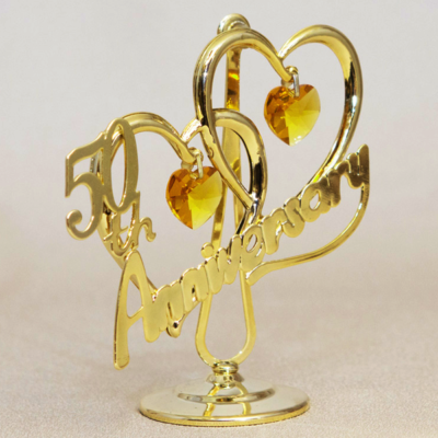 50th Anniversary Gold/Chrystal Sun catcher