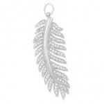 Feather Sterling Silver Pendant with 20" silver chain