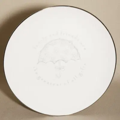 White Wedding Keepsake Showers Plate