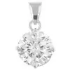 Silver Pendant with CZ 7mm Round - Image 2