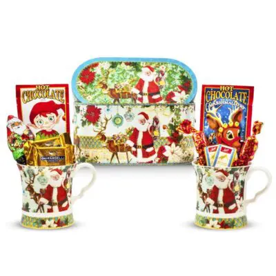 Santa Mugs and Chocolates Gift Set