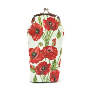 Glass pouch poppy design