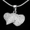 Silver Double Heart Pendant