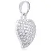 Silver Heart Pendant with Micro Set Cubic Zirconia - Image 2