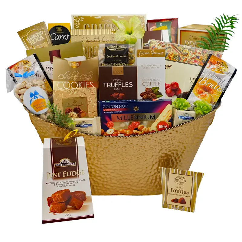 Golden Greeting - Lavishing Celebration Gift Basket